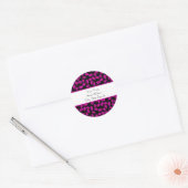 Magenta Waterverf verliest patroon Ronde Sticker (Envelop)