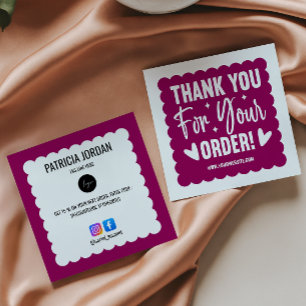 Magenta Wave Order Bedankt LOGO Social Icon Vierkante Visitekaartje