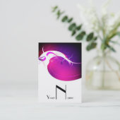 Magenta Waves Paris Abstract Patroon Visitekaartje (Staand voorkant)