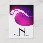 Magenta Waves Paris Abstract Patroon Visitekaartje (Voorkant)