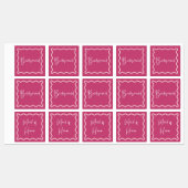 Magenta Wavy Bruidsmeisje & Maid of Honor Labels (Vel)