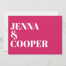 Magenta Wedding Modern Retro Bold Typography