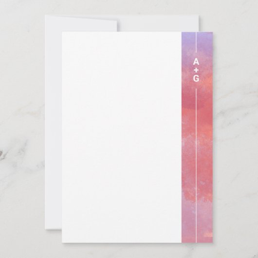 Magenta Wedding Uitnodiging (Achterkant)