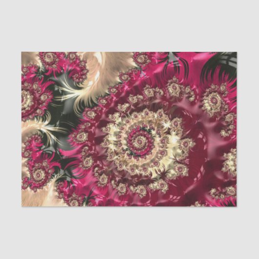 Magenta wervelfractal tissuepapier (Voorkant)