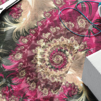 Magenta wervelfractal tissuepapier