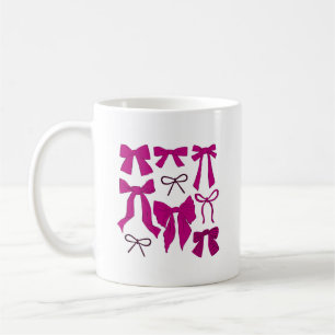 Magenta Whimsical Bows Koffiemok
