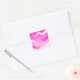 Magenta & White Chevron Envelope stickers