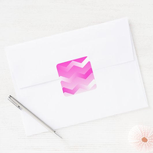 Magenta & White Chevron Envelope stickers (Envelop)