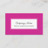 Magenta White Rectangle Lijst Aanbevelingskaartje (Voorkant)