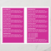 Magenta White Simple Border Brochure (Achterkant)