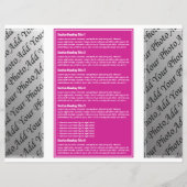 Magenta White Simple Border Brochure (Achterkant)