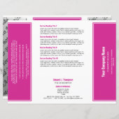 Magenta White Simple Border Brochure (Voorkant / Achterkant)