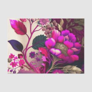 MAGENTA WILD roze bloemendecoupage papier