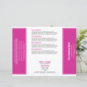 Magenta Witte Eenvoudige Rand Brochure (Staand voorkant)