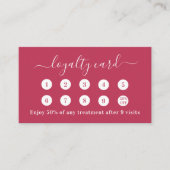 Magenta witte QR de bedrijfloyaliteitenkaart van d Visitekaartje (Voorkant)