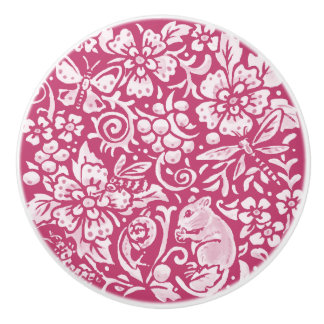 Magenta Woodland Mouse Insect Forest Natuur Keramische Knop
