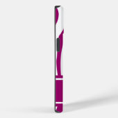 Magenta Zebra Print met monogram Case-Mate iPhone Case (Achterkant / Rechts)