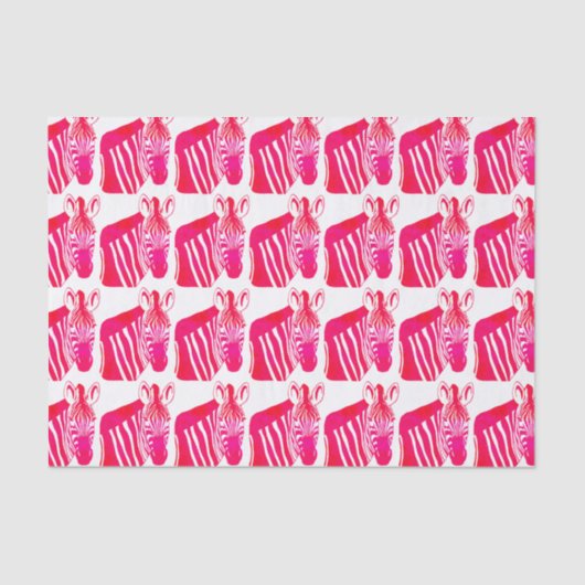 Magenta Zebras Tissuepapier (Voorkant)