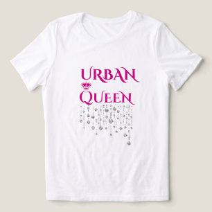 MAGENTA ZELDZAME DIAMANTENPRINT DAMES TRI-BLEND SHIRT
