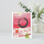 Magenta Zen Circle Briefkaart (Staand voorkant)