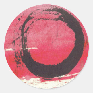 Magenta Zen Circle Ronde Sticker