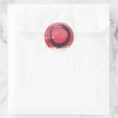 Magenta Zen Circle Ronde Sticker (Tas)