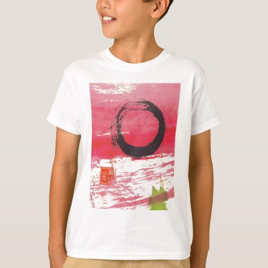 Magenta Zen Circle T-shirt (Voorkant)