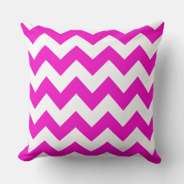 Magenta Zig Zag Striped Pillow Kussen