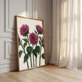Magenta Zonnebloem Abstracte Kunst Canvasprint Poster