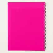 Magenta Zwart en Wit Moderne Stijl Monogram Planner (Achterkant)