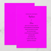 Magenta Zwart Minimale Kleurrijke Heldere 2024 Bru Kaart (Voorkant / Achterkant)