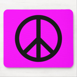 Magenta & Zwarte Vredesteken Muismat