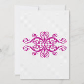 Magenta  zwemt de heer en mevrouw Wedding Kaart (Achterkant)