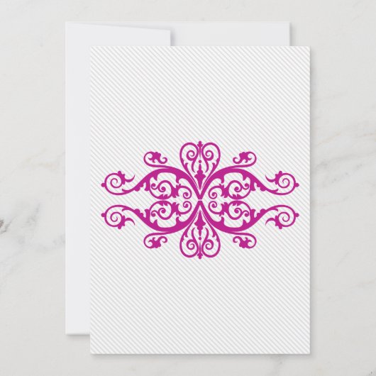 Magenta  zwemt de heer en mevrouw Wedding Kaart (Achterkant)