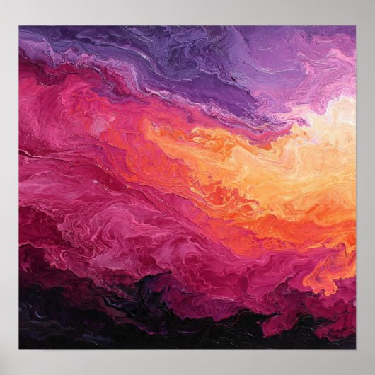 MagentaZonsondergang Poster (Voorkant)