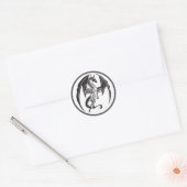 Mager draken... ronde sticker (Envelop)