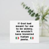 Mager Italiaans pasta Briefkaart (Staand voorkant)