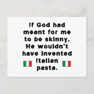 Mager Italiaans pasta Briefkaart