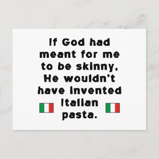 Mager Italiaans pasta Briefkaart