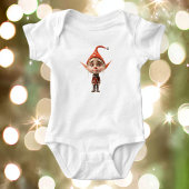 Mager Meisje Kerst Elf Baby Bodypakje Romper