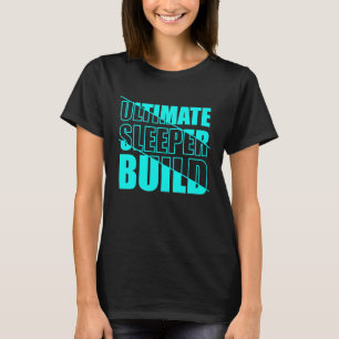 Mager sterke sportschool atleet ultieme slaper bou t-shirt