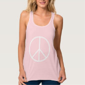 Mager Witte Vredessymbool Tanktop (Voorkant)