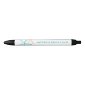 mager zeester | Caraïbisch blauw en Sinaasappel Zwarte Inkt Pen (Voorkant)