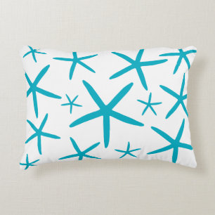 mager zeester   Caribbeanblauw Decoratief Kussen