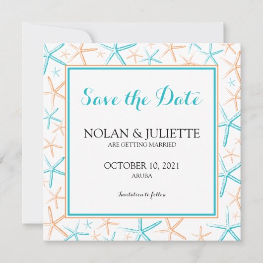 Mager Zeester Huwelijk Save the Date (Voorkant)