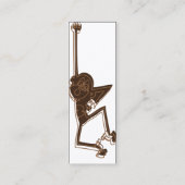Magere aap - mini visitekaartje (Achterkant)