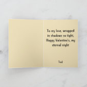 Magere Hein met Hart Gothische Valentijn Kaart (Binnen)