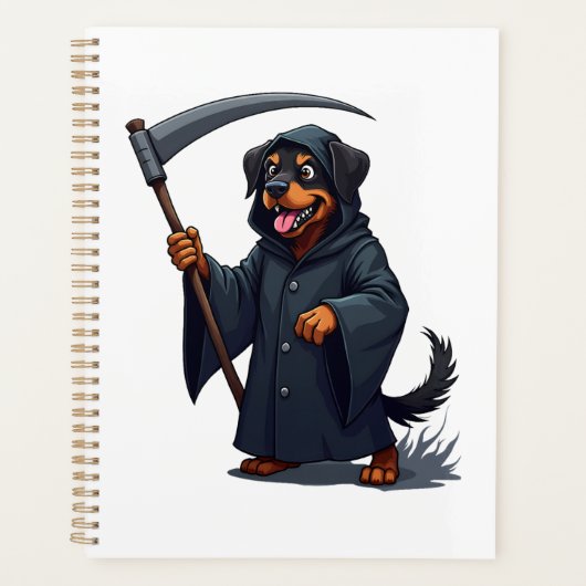 Magere Hein Rottweiler Hond Planner (Voorkant)