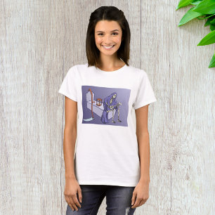 Magere Hein Wachtend met Zandloper T-shirt