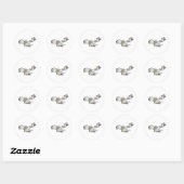 magere meteoor ronde sticker (Vel)